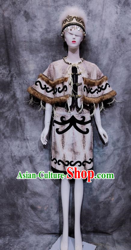 Hezhen Minority Minority Imitation Fish Leather Clothes