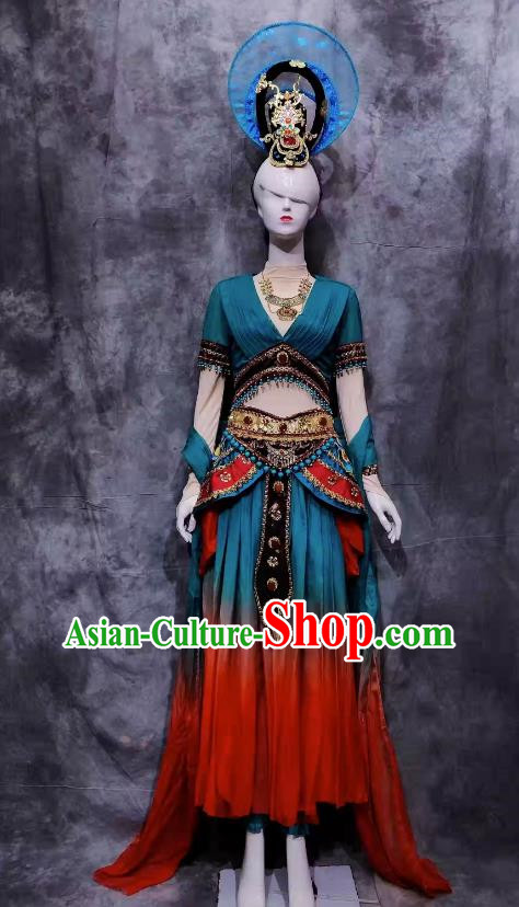 Dunhuang Flying Apsaras Dance Costumes Five Star Oriental Classical Dance Costumes Exotic Performance