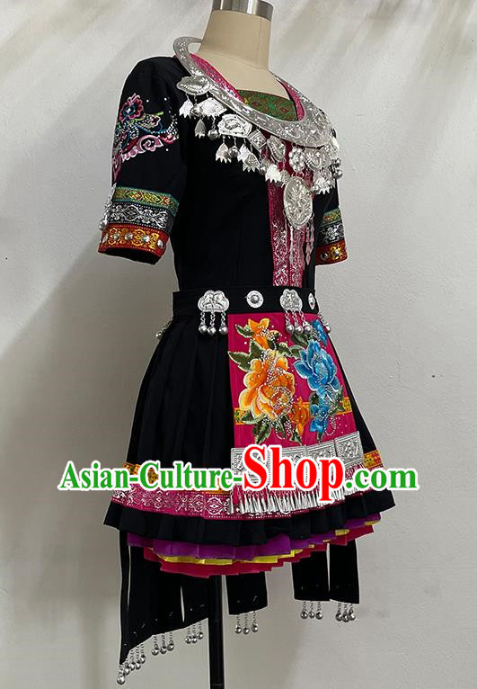 National Dance Costume Miao Golden Pheasant Dazzle Beauty Dance Costume Art Test Practice Folk Dance Costume Performance Costume