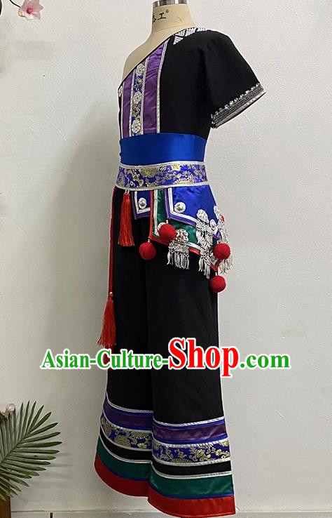 Ethnic Style Dance Flower Waist Red Same Style Performance Dance Costume Adult Yi Nationality Art Test Practice Costume