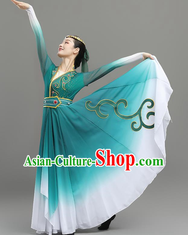 China Mongolian Clothing Elegant Gradient Large Swing Skirt Art Test Adult Self Cultivation Performance Clothing Ethnic Style Performance Clothing