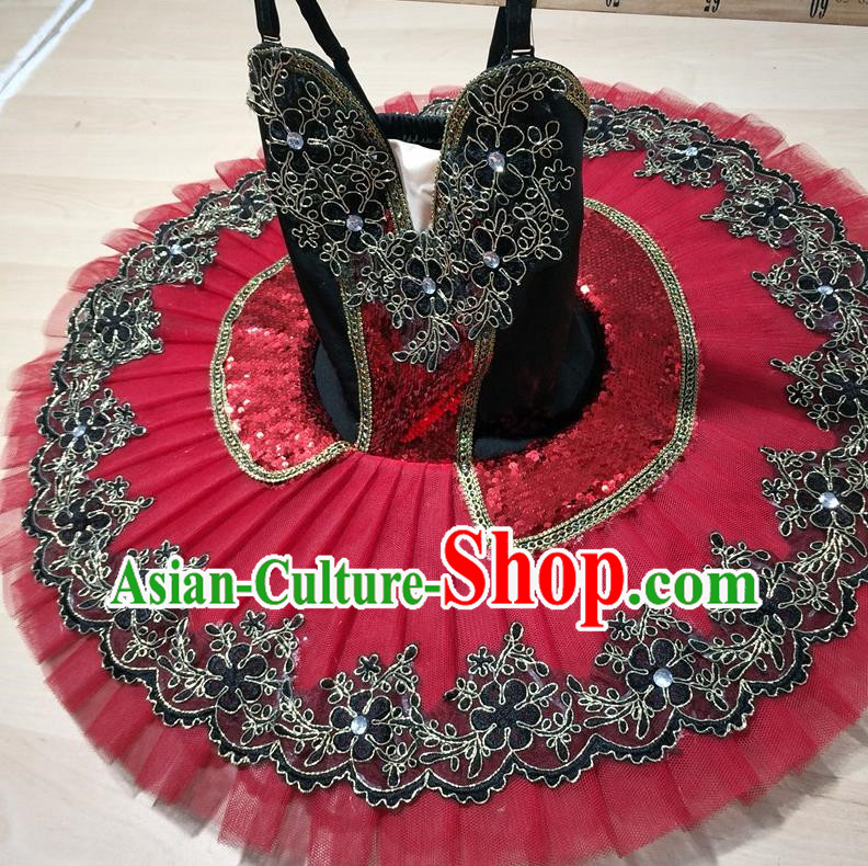 Ballet Skirt Adult Children Little Swan Tutu Skirt Professional Don Quixote Red Costume TUTU Skirt
