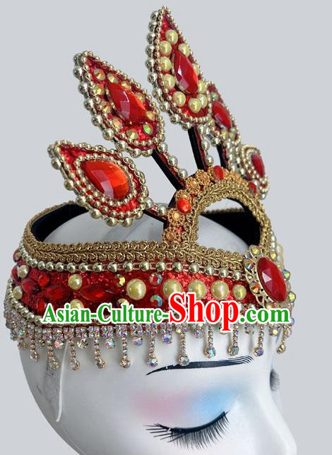 National Dance Art Examination Headdress Lotus Dance Headdress Tibetan Dance Lotus Headdress