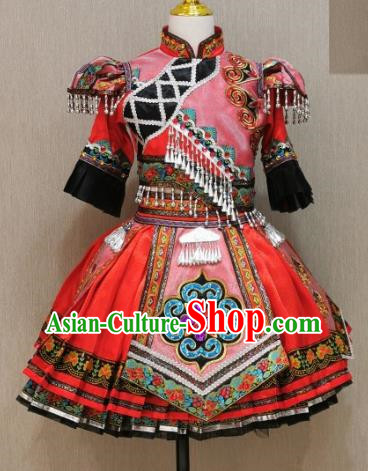 Yi Naxi Pumi Lisu Minority Children Singer Dance Costume