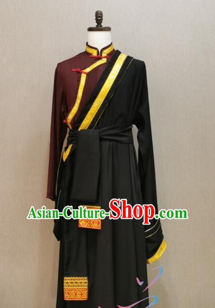 Tibetan Clothing Men Traditional Tibetan Robe Clothing Spring and Autumn National Clothing