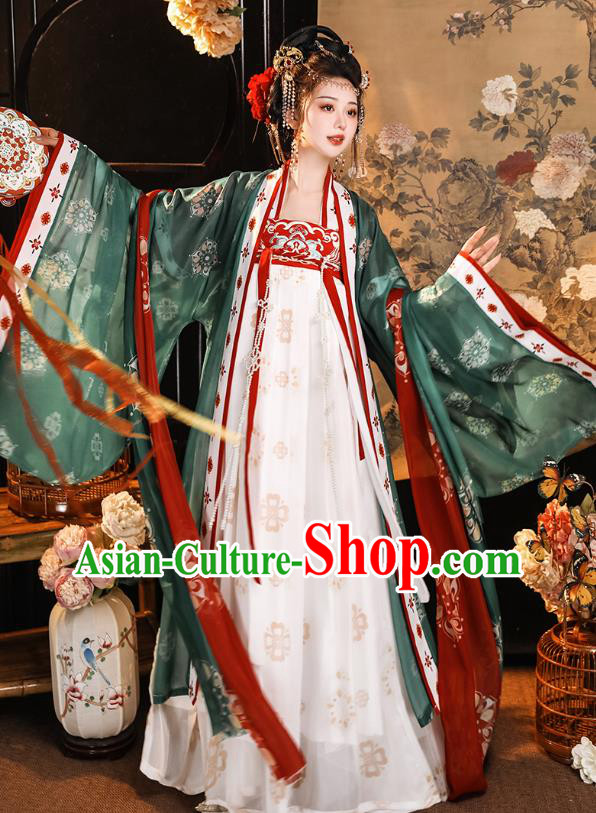 China Traditional Court Hanfu Dress Tang Dynasty Palace Woman Clothing Ancient Royal Empress Costumes