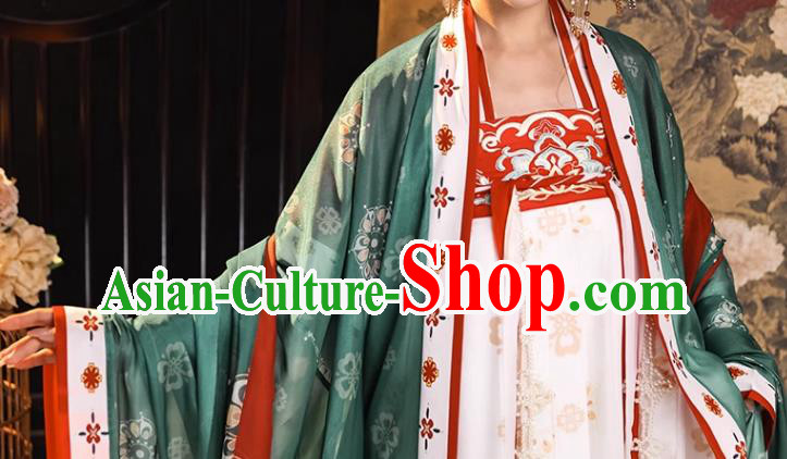 China Traditional Court Hanfu Dress Tang Dynasty Palace Woman Clothing Ancient Royal Empress Costumes