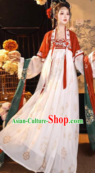 China Traditional Court Hanfu Dress Tang Dynasty Palace Woman Clothing Ancient Royal Empress Costumes