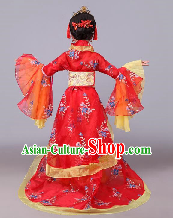 Chinese Tang Dynasty Princess Clothing Children Hanfu Dress Ancient Fairy Costumes