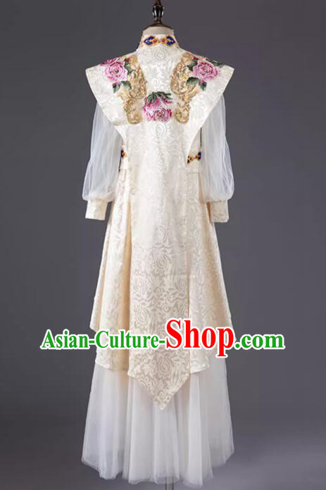 Top China Show Embroidered Costume Children Catwalks Clothing Model Contest Dress
