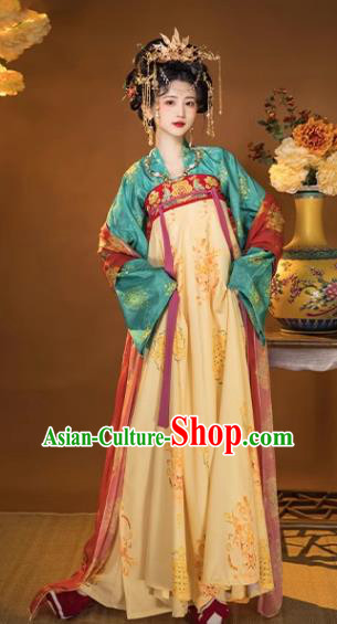 China Ancient Palace Woman Costumes Traditional Ruqun Hanfu Dress Tang Dynasty Empress Clothing
