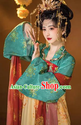 China Ancient Palace Woman Costumes Traditional Ruqun Hanfu Dress Tang Dynasty Empress Clothing