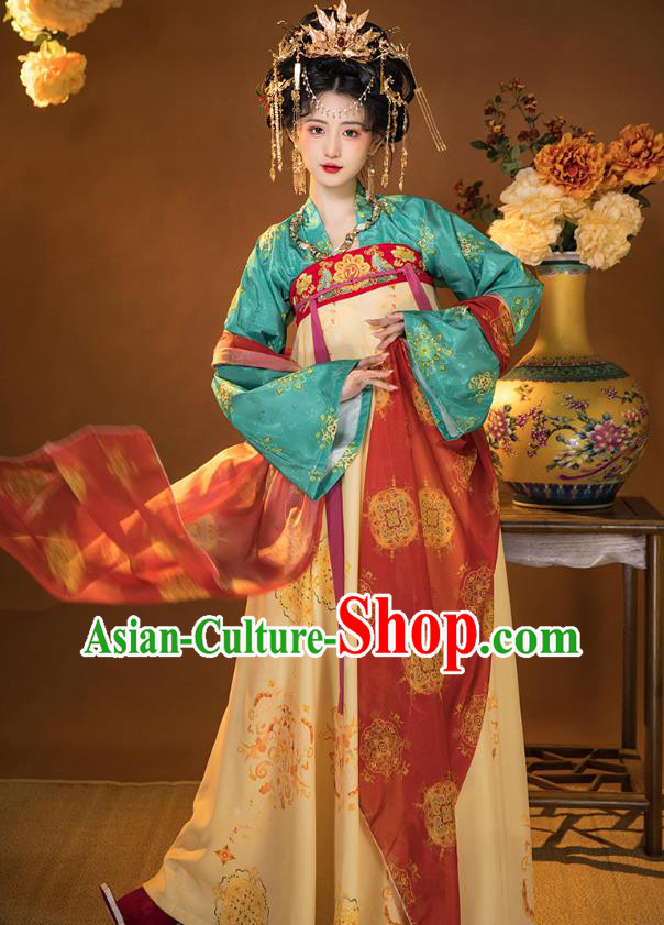 China Ancient Palace Woman Costumes Traditional Ruqun Hanfu Dress Tang Dynasty Empress Clothing