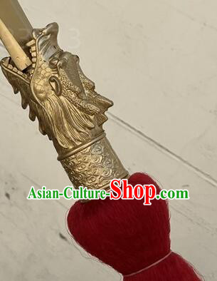 Top Brass Spear Wushu Red Tassel Spear Handmade Zhao Zilong Long Spear