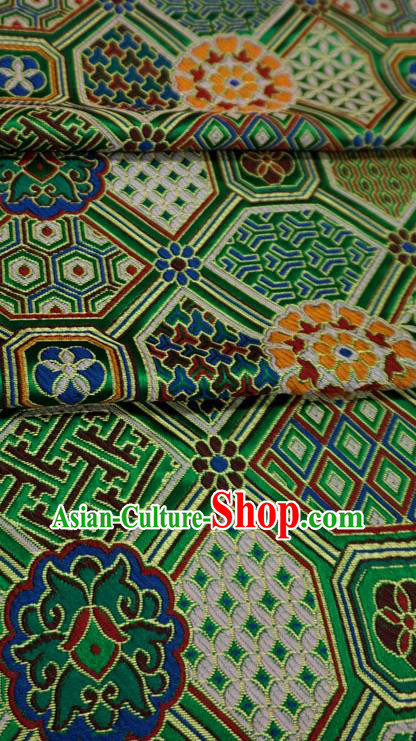 Green China Traditional Brocade Fabric Classical Lucky Pattern Design Cloth Tang Suit Drapery