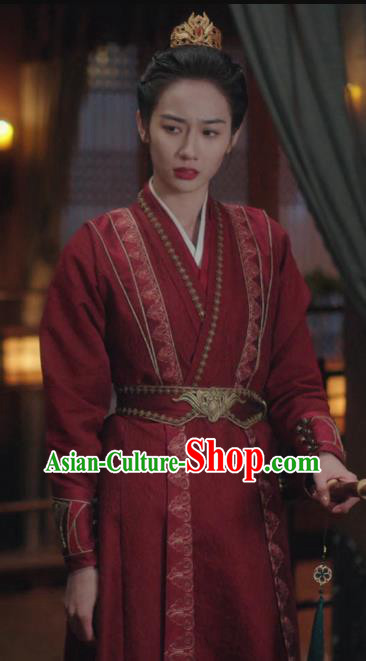 Romantic TV Series New Life Begins Shangguan Jing Clothing China Ancient Female Swordsman Red Dresses Traditional Hanfu Costumes