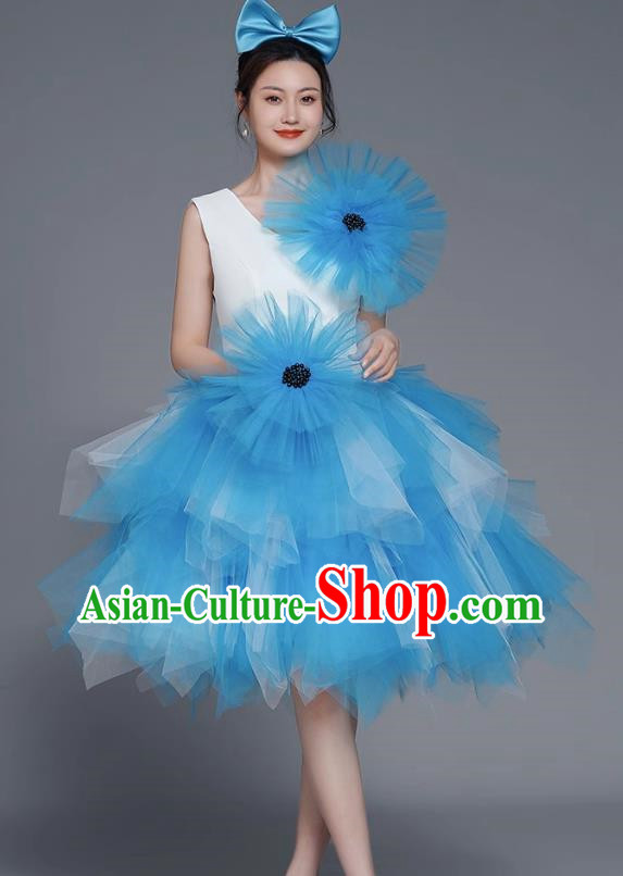 Modern Dance Costumes Fashion Dancer Costumes Opening Dance Costumes Fluffy Chorus Square Dance Dresses