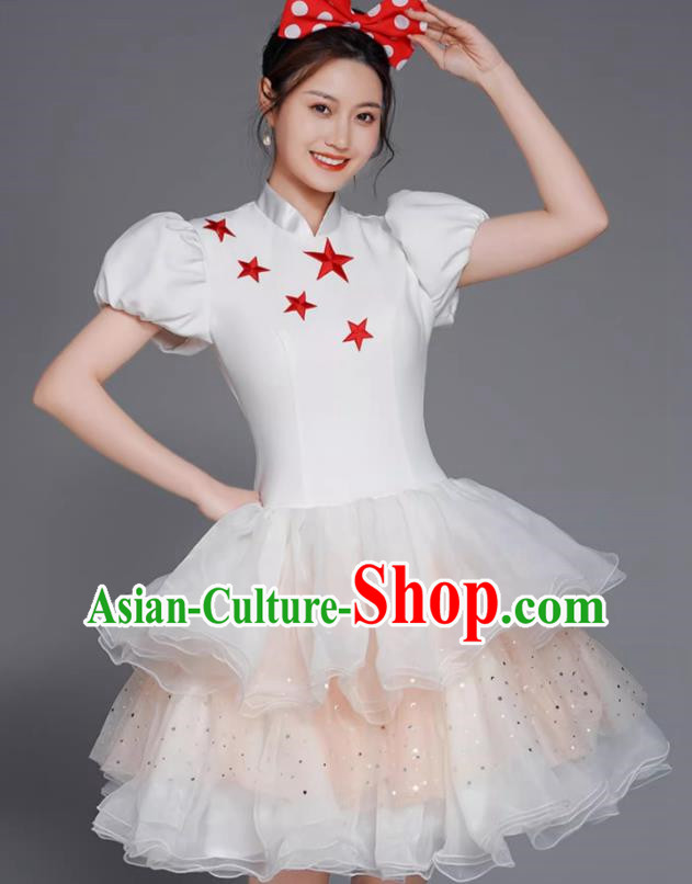 Modern Dance Costume Female Fashion Opening Dance Choir Dance Dress Square Dance Tutu Skirt Adult