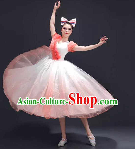 Opening Dance Large Swing Skirt Performance Clothing Female Chorus Clothing Modern Dance Song Accompaniment Dance Costume Classical Dance Performance Clothing