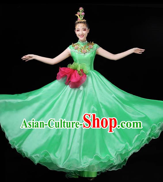 Opening Dance Big Swing Skirt Performance Costume Female Chorus Modern Large Stage Long Skirt Dance Costume