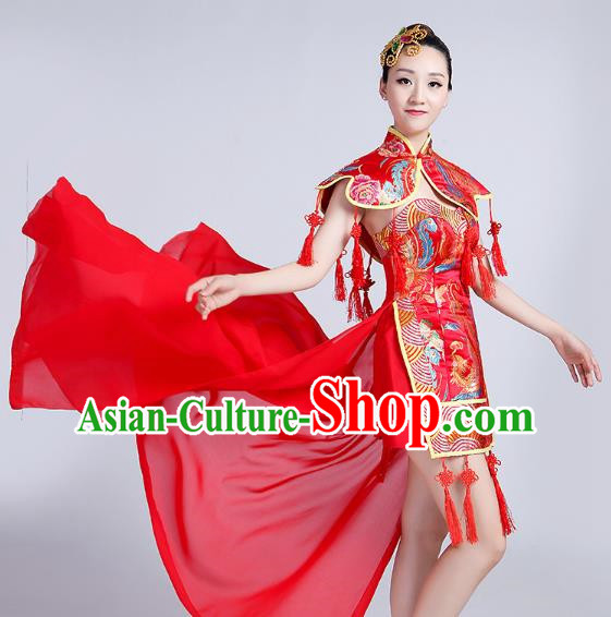 Modern Dance Costumes Chinese Style Ethnic Classical Dance Costumes Yangko Costumes Drumming Costumes Fan Dance