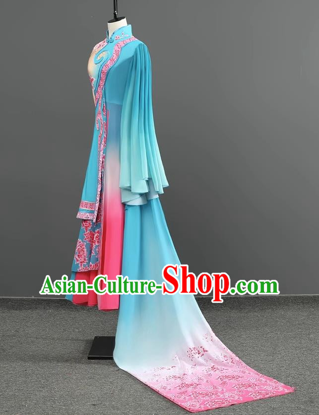 Rivers And Lakes Dance Costumes Elegant Fresh And Elegant Wide Sleeved Flow Fairy Skirt Performance Custom Clothing Women