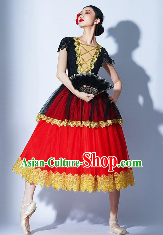 Drama Performance Costumes Spanish Dance Ballet Skirt Opera Stage Costumes Opening Dance Modern Dance Tap Dance