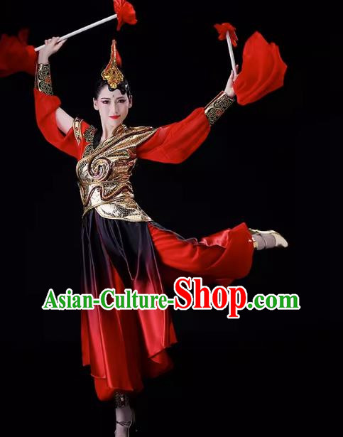 Drumming Performance Costumes Female Gongs And Drums Team Opening Dance Performance Costumes Atmospheric Majestic Gongs And Drums Water Drums Chinese Style