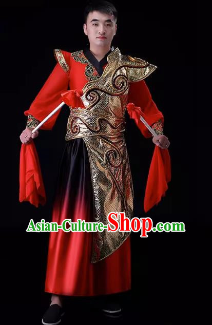 Drum Performance Costumes Men Gongs And Drums Team Opening Dance Performance Costumes Atmospheric Majestic Gongs And Drums Water Drums Chinese Style