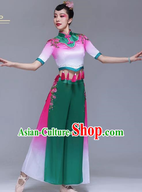 Bamboo Hat Dance Performance Costume Yangko Performance Costume Square Dance Suit Jiaozhou Yangko Dance Costume