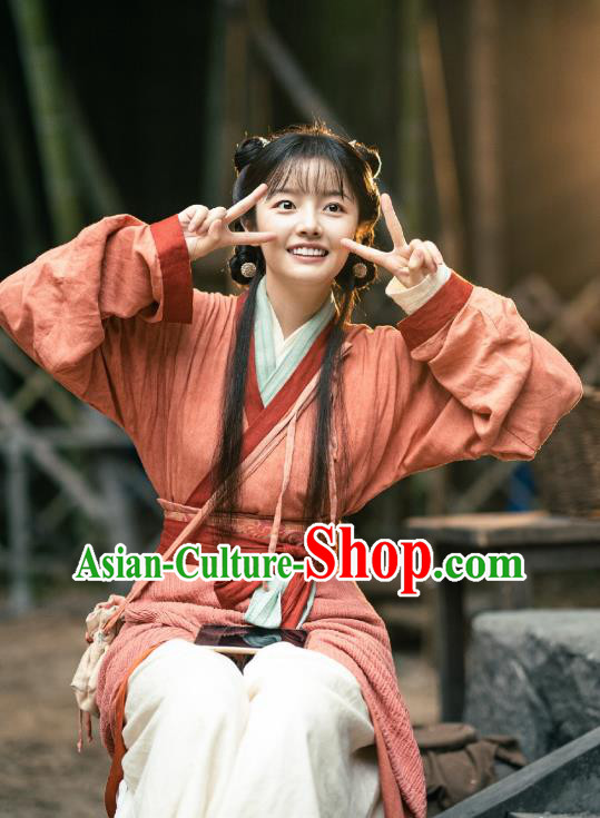 China TV Series An Ancient Love Song Yi Hua Dresses Village Girl Hanfu Clothing Ancient Young Lady Costumes