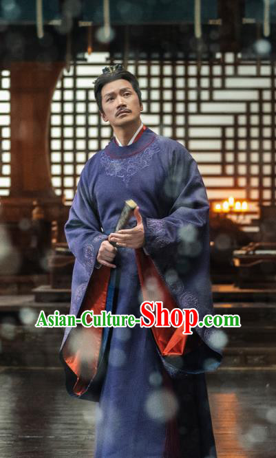 China Ancient Elder Male Costumes Drama Destined Chang Feng Du Lord Jiang He Robes