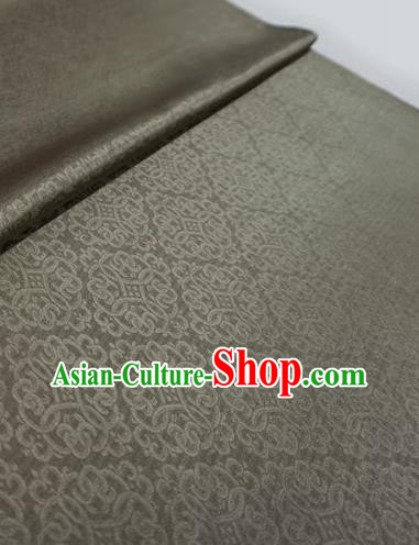 Khaki Chinese Traditional Design Brocade Fabric Ancient Hanfu Cloth Classical Lucky Clouds Pattern Material
