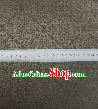 Khaki Chinese Traditional Design Brocade Fabric Ancient Hanfu Cloth Classical Lucky Clouds Pattern Material