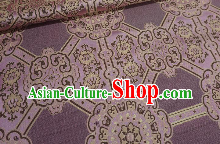 Pink Chinese Classical Rosette Pattern Material Traditional Design Brocade Fabric Tibetan Dress Cloth
