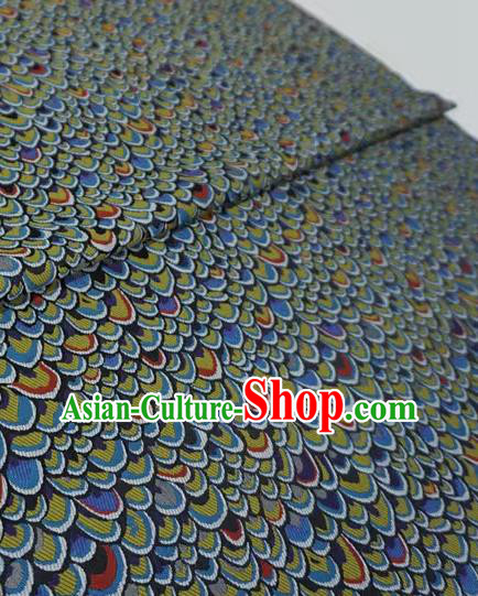 Chinese Traditional Design Brocade Fabric Thicken Cloth Classical Colorful Scales Pattern Material