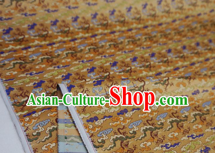 Claybank China Classical Dragons Pattern Material Traditional Hanfu Design Brocade Fabric Ancient Costume Cloth