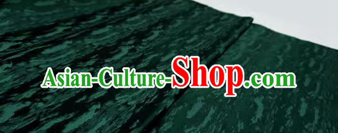 Dark Green China Ancient Costume Cloth Classical Pattern Material Traditional Hanfu Design Brocade Fabric