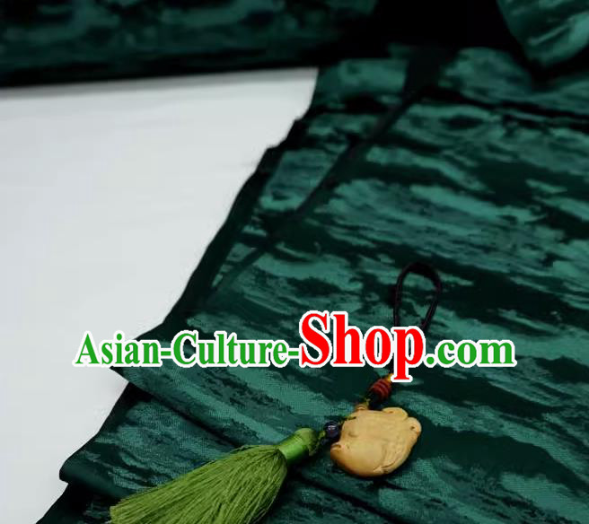 Dark Green China Ancient Costume Cloth Classical Pattern Material Traditional Hanfu Design Brocade Fabric