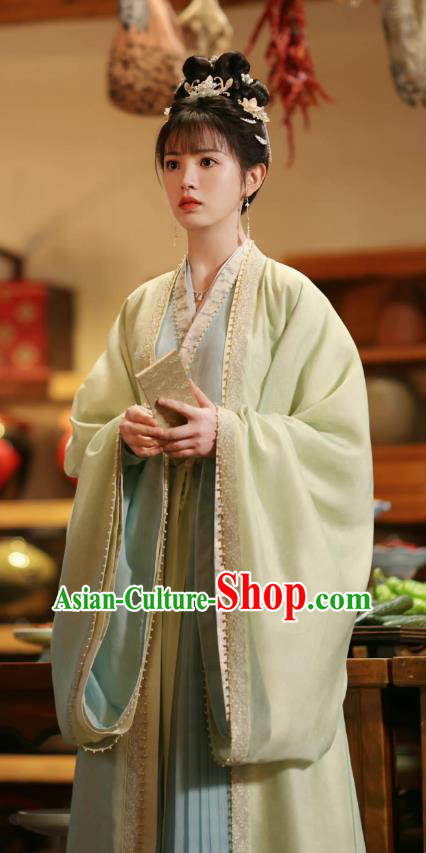 China Traditional Court Woman Garment Costumes Ancient Royal Rani Clothing TV Series New Life Begins Li Wei Dress