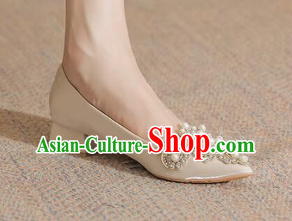 Top Wedding Shoes Champagne Wedding Shoes French Fashion Low Heeled Shoes
