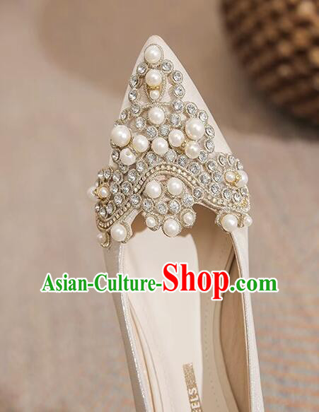 Top Wedding Shoes Champagne Wedding Shoes French Fashion Low Heeled Shoes