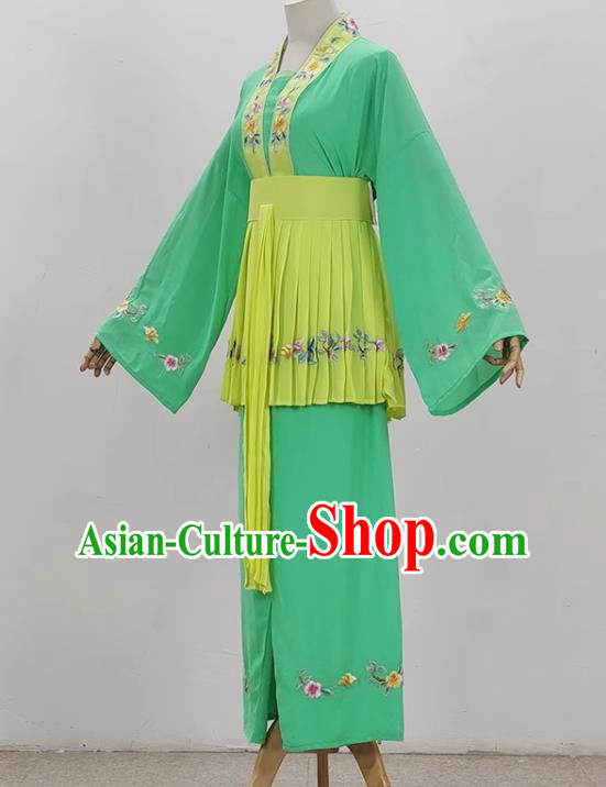 Green Opera Maid Costumes Ancient Costumes Shaoxing Opera Huangmei Opera Performance Costumes Five Girls Birthday Maid Costumes Stage Performance Costumes