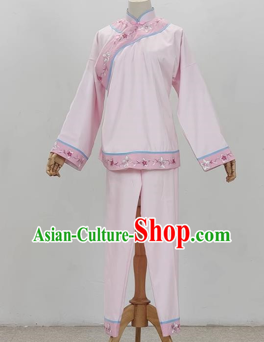 Light Pink Opera Village Girl Costume Ancient Costume Yue Opera Huangmei Opera Performance Costume Folk Girl Costume