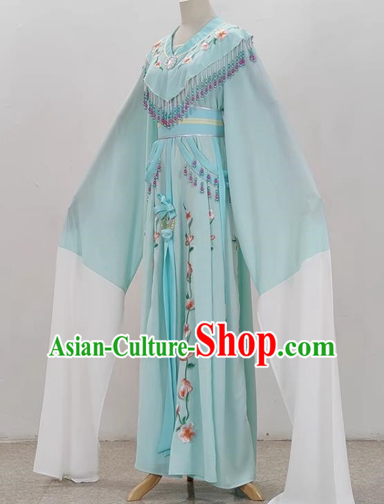 Light Green Shaoxing Opera Hua Dan Costume Costumes Miss Costumes Opera Stage Performance Costumes