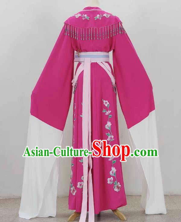 Rose Red Shaoxing Opera Hua Dan Costume Costumes Miss Costumes Opera Stage Performance Costumes