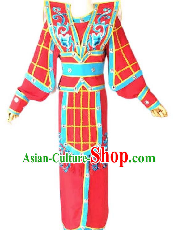 Red Drama Men Military Uniforms Costumes Yue Opera Huangmei Opera Performance Costumes Official Uniforms Martial Arts Uniforms