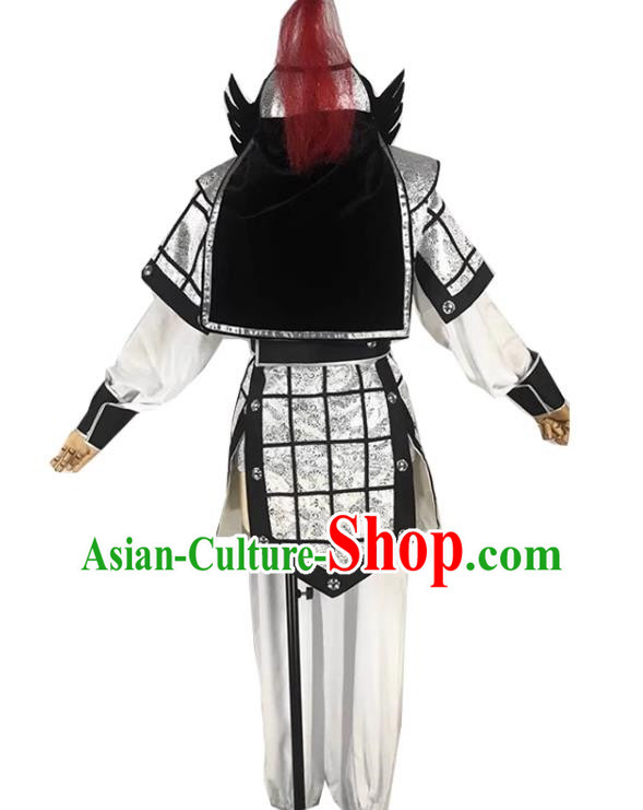 Black Drama Soldier Clothes Costumes Yue Opera Huangmei Opera Costumes Qiong Opera Opera Male Soldiers Martial Arts Clothes