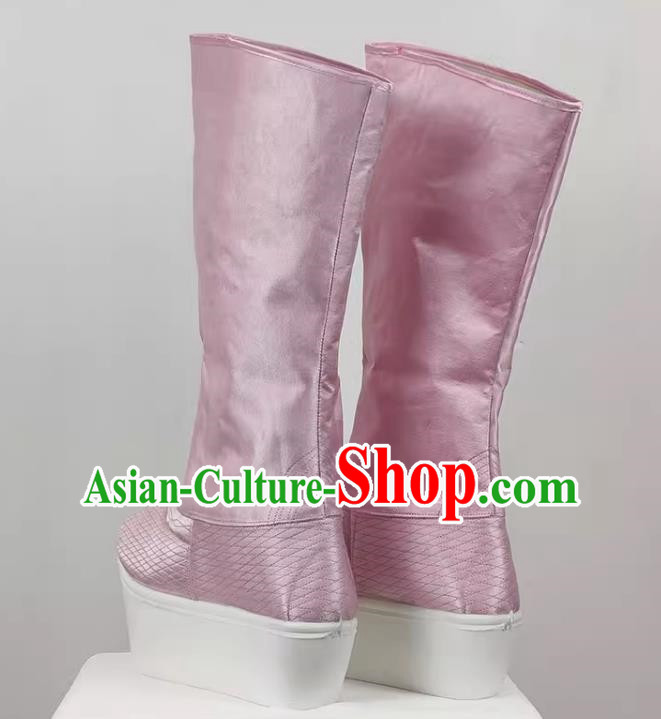 Yue Opera Meng Lijun Satin Nano Bottom 2 Inch High Top Performance Shoes Drama Opera Yue Opera Huangmei Opera Dance