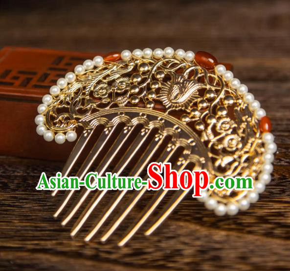 China Ancient Empress Headdress Handmade Tang Dynasty Queen Hairpins Headpieces Hanfu Hair Jewelries